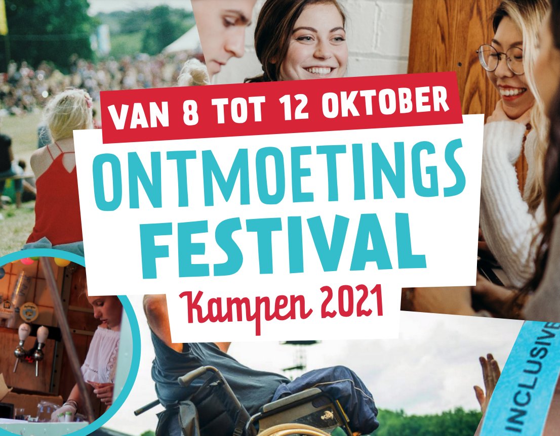 Van 8 – 12 oktober is het Ontmoetingsfestival in Kampen! Met Hartelijke Braderie, Ontmoetingsdiner, Kampvuurgesprekken, Demonstraties, Optredens, Muziek, Op Safari door Kampen, Clinics en meer: kampenallinclusive.nl
Samen maken we Kampen een hartelijke Hanzestad voor iedereen!
