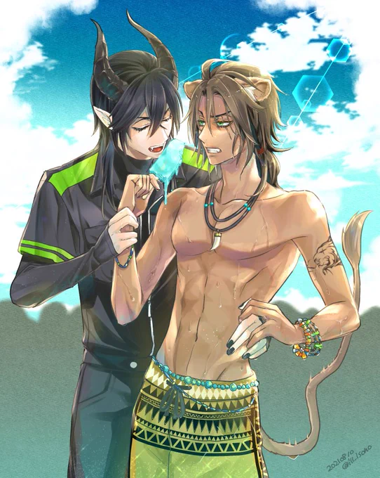 🦁さんのアイス食べちゃうし
この後🦁さんも食べちゃうマレレオ🥰

👳「兄ちゃんよく食うねぇ!」 