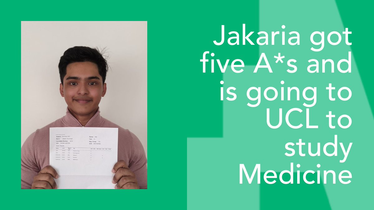 AccessProjectUK's tweet photo. What an amazing student Jakaria from @George_Greens is! He got FIVE A*s &amp; is going to @ucl to study Medicine! 👏

“I am super excited for this new journey to begin!” he told us. Read his full story here: https://t.co/8DuRFx8P7w https://t.co/6MTta2MODK