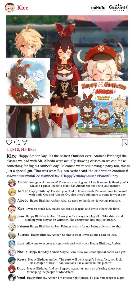 Jhincx_Faust's tweet photo. More #AmberDay Artworks that I did!
.
Happy Birthday Amber! the bestest outrider ever! :D
.
#GenshinImpact #Amber #fanart #AdventureswithKlee https://t.co/IUZSW7Wt3Q