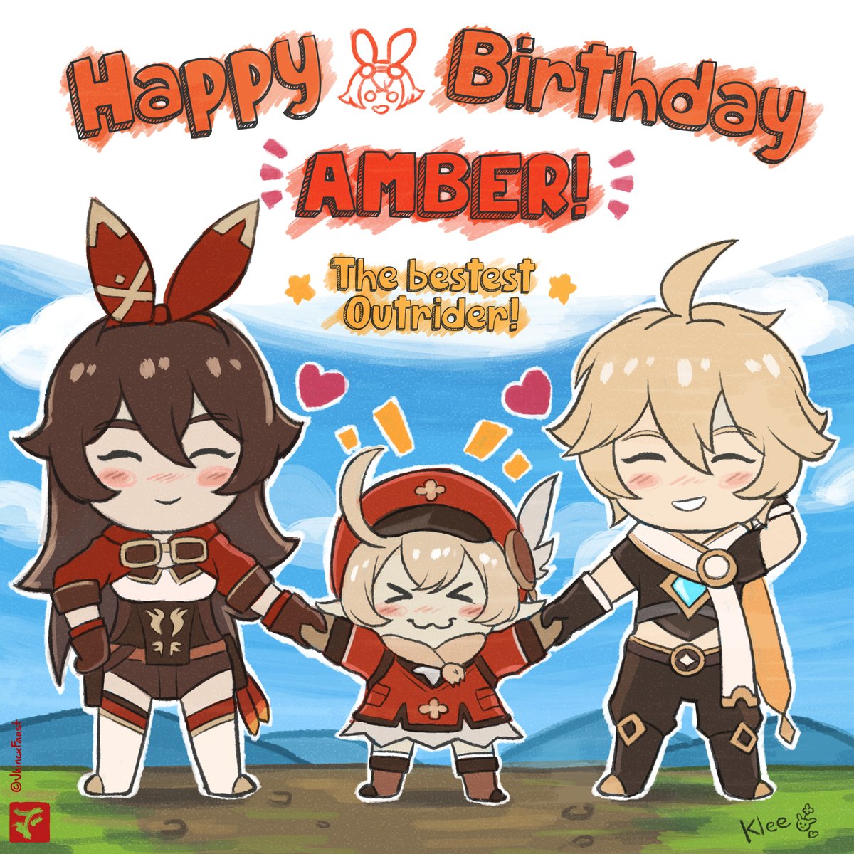Jhincx_Faust's tweet photo. More #AmberDay Artworks that I did!
.
Happy Birthday Amber! the bestest outrider ever! :D
.
#GenshinImpact #Amber #fanart #AdventureswithKlee https://t.co/IUZSW7Wt3Q