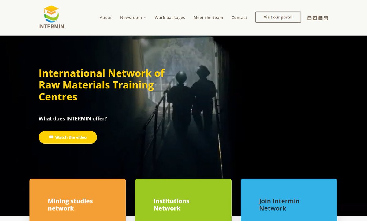 InterminProject's tweet photo. Check out the refreshed version of the #INTERMINProject website💻👉https://t.co/NiNKFHZe4z and watch the video on how #INTERMINProject's Portal helps people in choosing their right #education & #career path!
#Skills #RawMaterials #InternationalCooperation https://t.co/iOrzhnwZvO