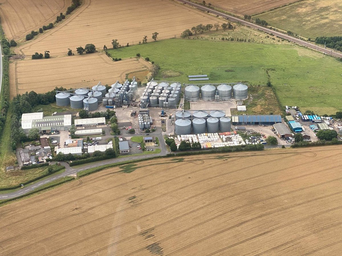 Birds eye view of our grain store, photo taken by one of our cooperative members while out flying 🌾 #harvest21 #Northumberland #farming