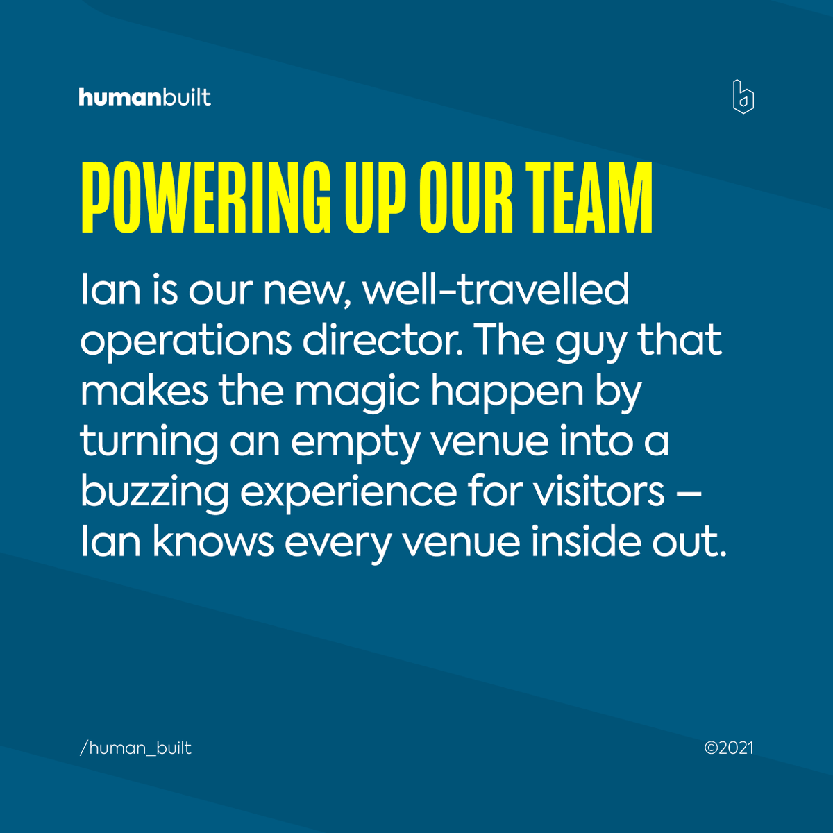 human_built's tweet photo. 📣New starter announcement📣

As we win more and more work, we wanted to make sure our clients get the service they deserve. So, to make that happen, we'd like to welcome to the team Ian Bancroft - our new operations director!

#eventprofs #eventsindustry #eventplanning #team https://t.co/5uM29KCMJG