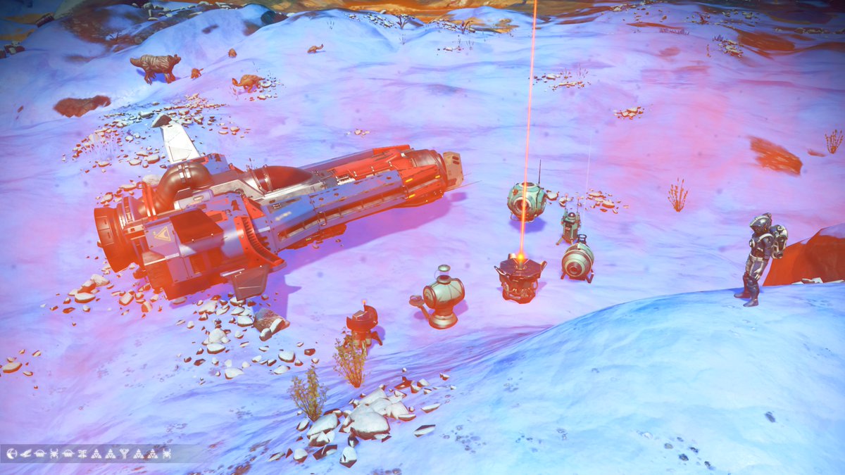 Richard52268932's tweet photo. Planet Lando (real name), Activated Indium, Isdoraijung.
Also crashed ship as bonus. #indium #lando #nomanssky #hellogames #isdoraijung #PS4share #crashedship #interloper #traveller #nms https://t.co/6X9m8wGAmn