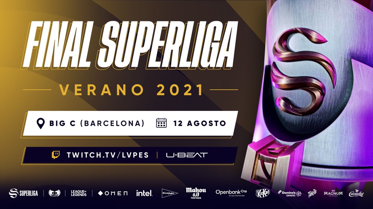 LVPesLoL's tweet photo. El nuevo trofeo de la Superliga espera a su campeón en el @bigc_bcn.
Arrancaremos a las 17:15 horas en https://t.co/vMMCKyK378 con la previa ♥ https://t.co/dqMTQ5zVyF