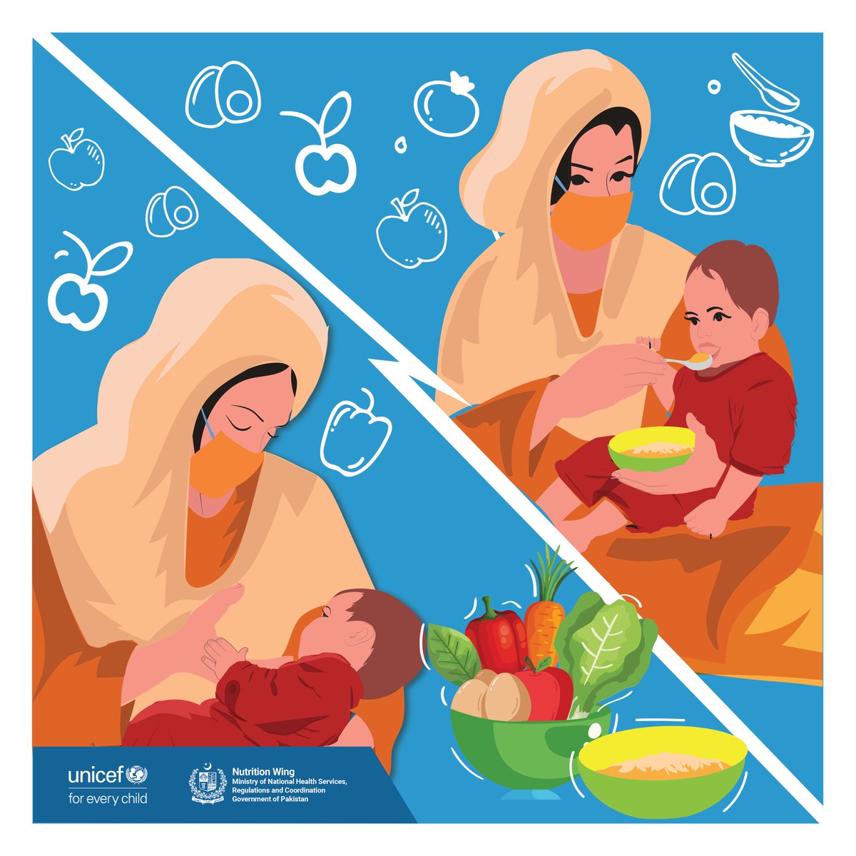 UNICEF Pakistan (@unicef_pakistan) on Twitter photo بچے کو ماں کا دودھ 2 سال کی عمر تک جاری رکھیں اور اگر بچے کی عمر 6 ماہ یا اس سے زیادہ ہو تو اسے اضافی غذا کے طور پر دن میں کم از کم تین مرتبہ دلیہ، انڈے، گوشت، پھل اور سبزیاں دیں۔
#ComplementaryFeeding #Breastfeeding
<a href="/nhsrcofficial/">Ministry of National Health Services, Pakistan</a> <a href="/UNICEFROSA/">UNICEF South Asia</a> بچے کو ماں کا دودھ 2 سال کی عمر تک جاری رکھیں اور اگر بچے کی عمر 6 ماہ یا اس سے زیادہ ہو تو اسے اضافی غذا کے طور پر دن میں کم از کم تین مرتبہ دلیہ، انڈے، گوشت، پھل اور سبزیاں دیں۔
#ComplementaryFeeding #Breastfeeding
<a href="/nhsrcofficial/">Ministry of National Health Services, Pakistan</a> <a href="/UNICEFROSA/">UNICEF South Asia</a>