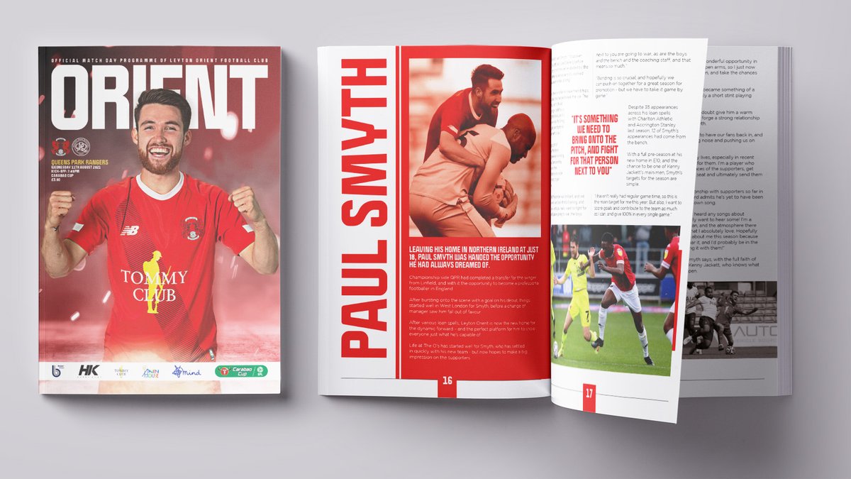 leytonorientfc's tweet photo. Match Day Programme#️⃣1️⃣

Former R and current Orient number 7, @paul_ps17, is the cover star for our very first programme of the season!

🤩 RT and you could win a signed copy!

#LOFC #OnlyOneOrient https://t.co/VUPO1ar08C