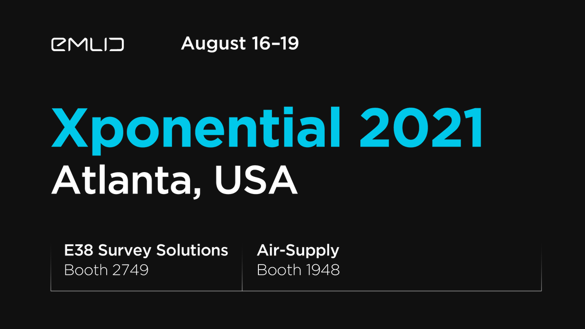On August 16-19, you can chat with Emlid dealers on the AUVSI XPONENTIAL in Atlanta, USA. Come by booth 2749 to meet <a href="/E38Survey/">E38 Survey Solutions</a> or reach out to the Air-Supply team at booth 1948.
