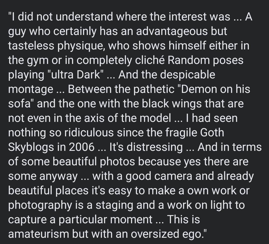 Getting insulted, body shamed and put down for having fun by expressing myself in my photography and editing.

Just keep in mind that petty insults and attacks are just a reflection of the insecurities and anger of the person attacking you. Don't let their anger become yours! 😁
