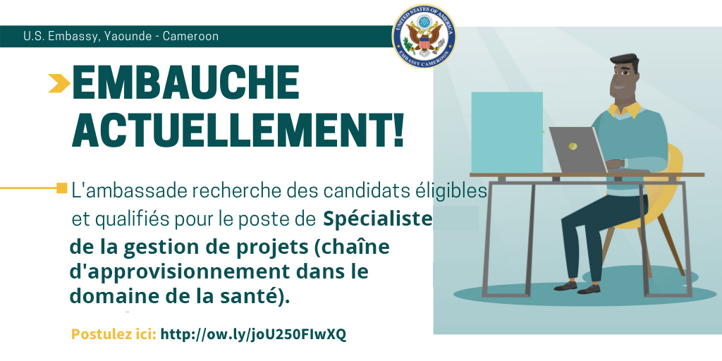 L'ambassade recherche des candidats éligibles et qualifiés pour le poste de Spécialiste de la gestion de projets (chaîne d'approvisionnement dans le domaine de la santé). Postulez ici : ow.ly/W8O850FN4QV