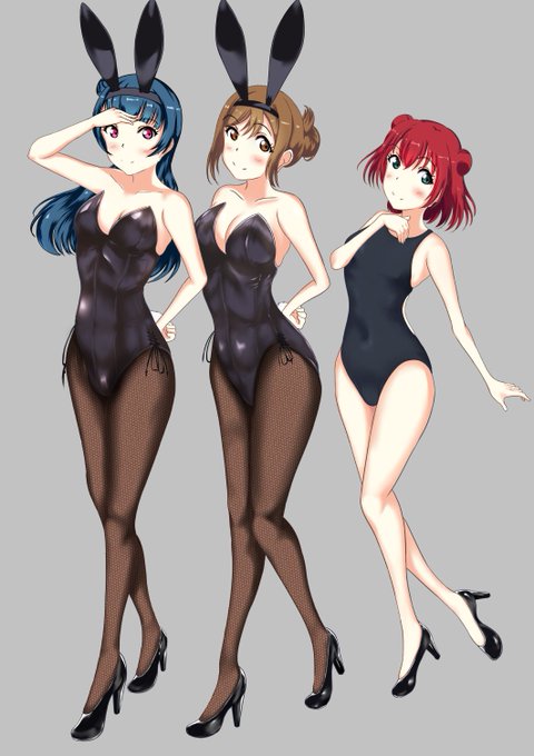 #Aqours rkgk。バニー。一人だけ仲間はずれがいますね🤭 