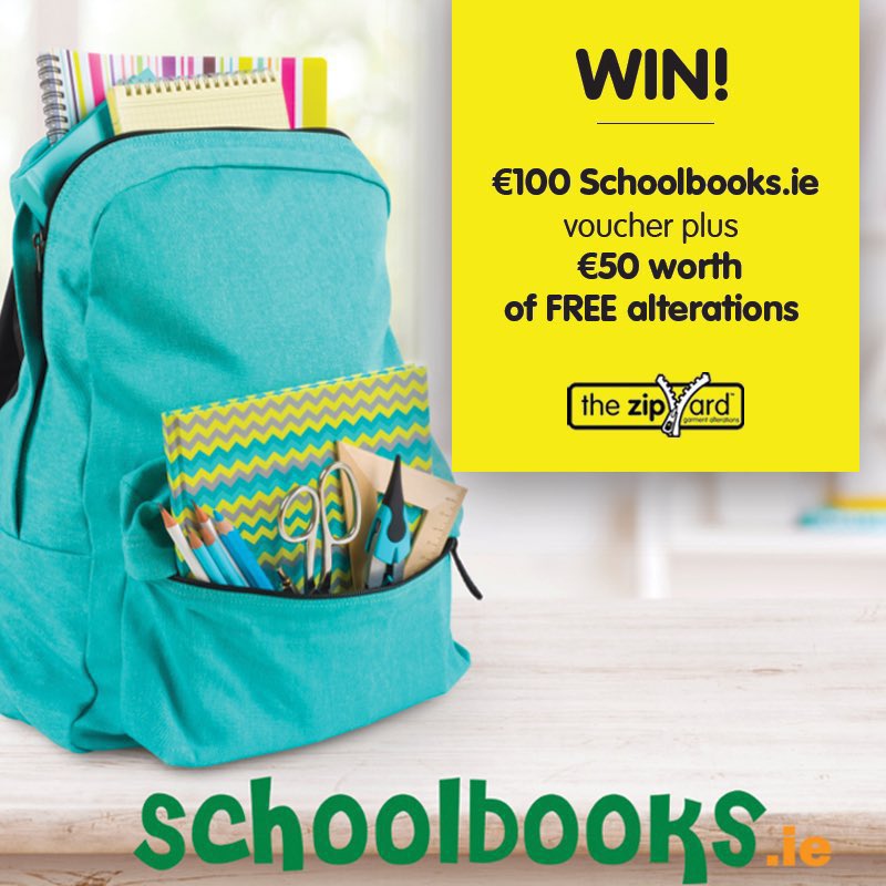 🚨 Last chance to enter! 🚨 

Like to #win a €100 <a href="/schoolbooks_ie/">Schoolbooks.ie</a> voucher &amp; €50 of #free alterations? 🎒 📚

Enter on The Zip Yard Ireland’s page! 👉 bit.ly/2VohgFx

#backtoschool #schoolbooks #schoolbooksie #thezipyard #alterations