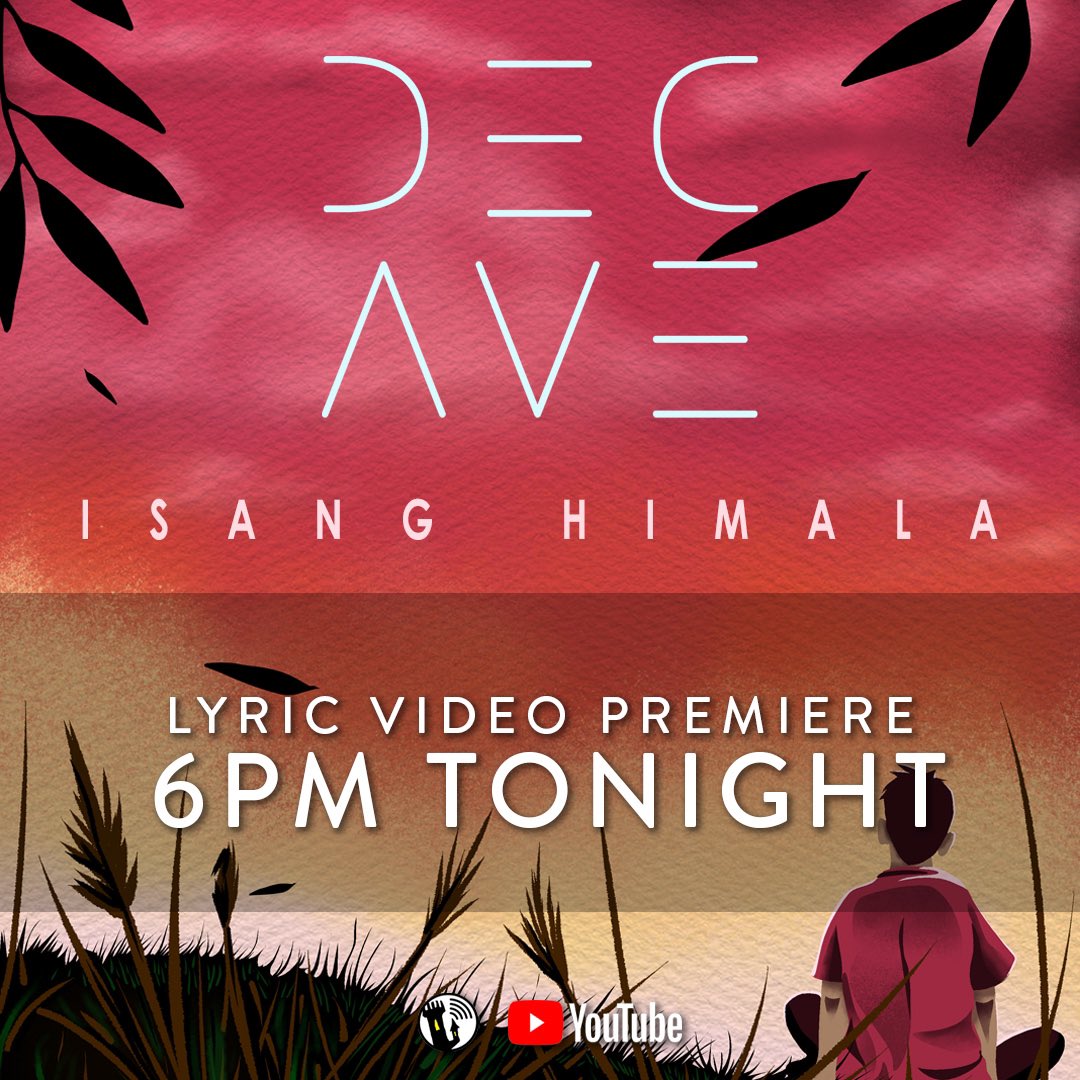 decemberave's tweet photo. The official lyric video of our latest single “Isang Himala” premieres TONIGHT at 6PM! 

Link:
https://t.co/qKY7Odi30v 

#IsangHimala https://t.co/MHNxCmwtDr