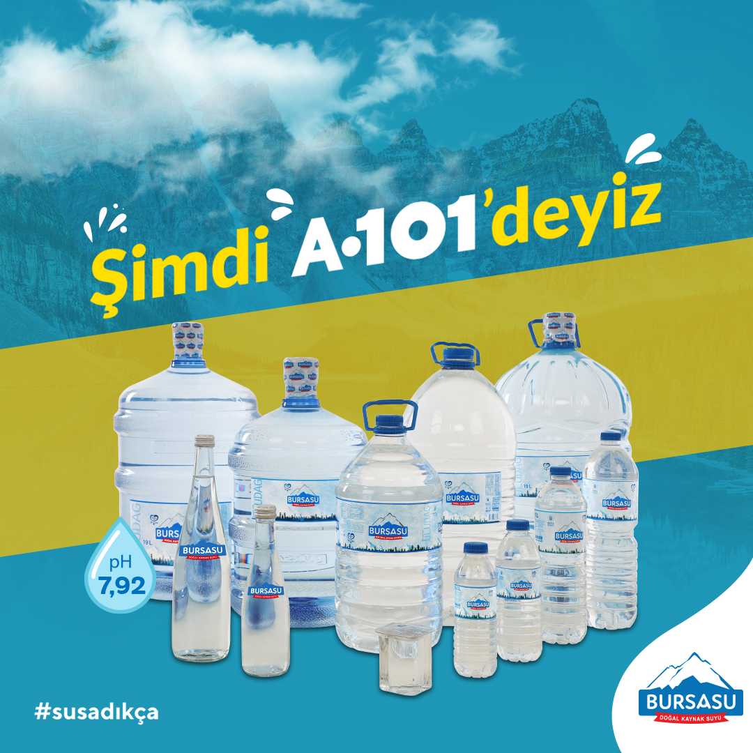 Artık size daha yakınız 🤩 Şimdi A101'deyiz 🛒💦💧
.
#bursasu #su #dogalkaynaksuyu #a101aktüelürünler #a101market #a101