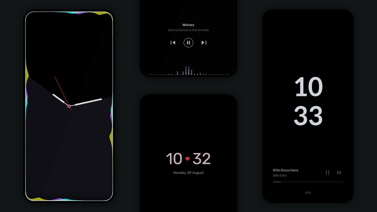 muvizapp's tweet photo. Update the app now and flaunt your style. Now you can customise the AOD screens the way you like! #visualizer #amoled #AOD https://t.co/jPyVI9cg61