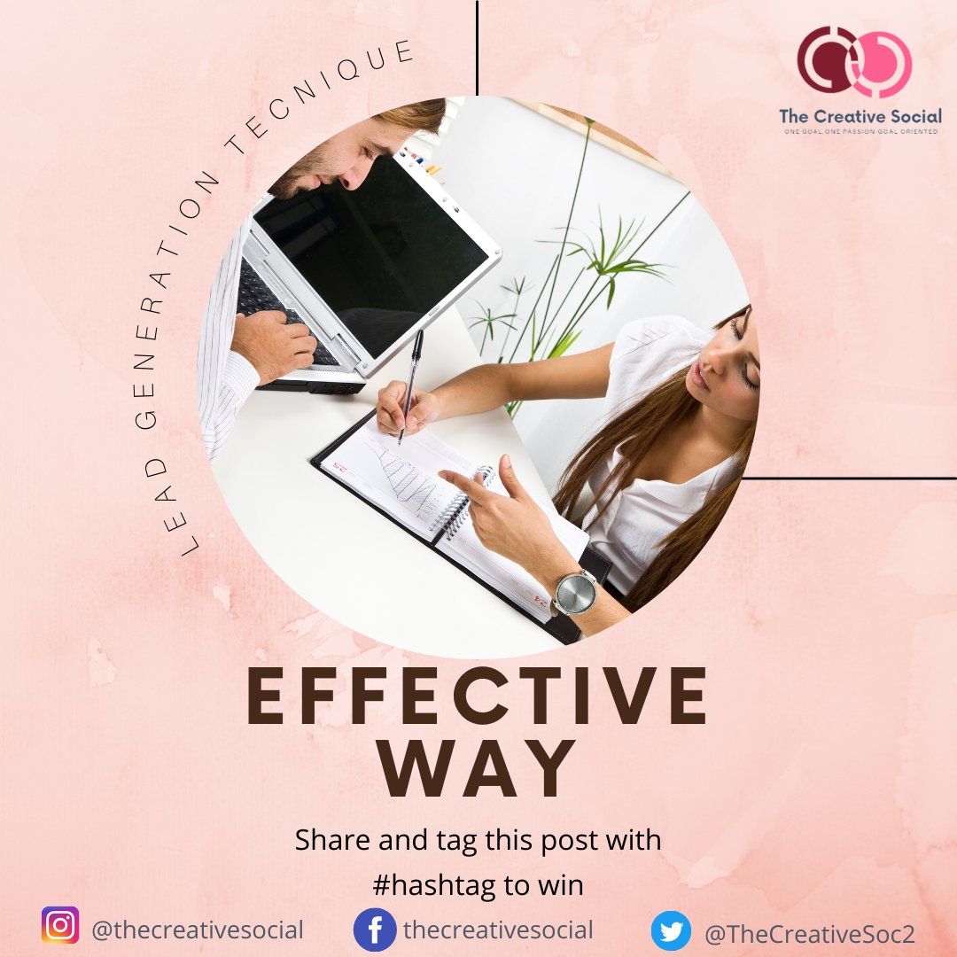 TheCreativeSoc2's tweet photo. 🧑‍💻My Effective lead generation techniques Wanna try it?⁉️
If you run an online business, you already know that an effective lead generation strategy 💹is crucial. Leads are the fuel for any business.📲In that way, I can generate leads for your Brand. #socialmediamarketing https://t.co/Xt9xEzPCmQ