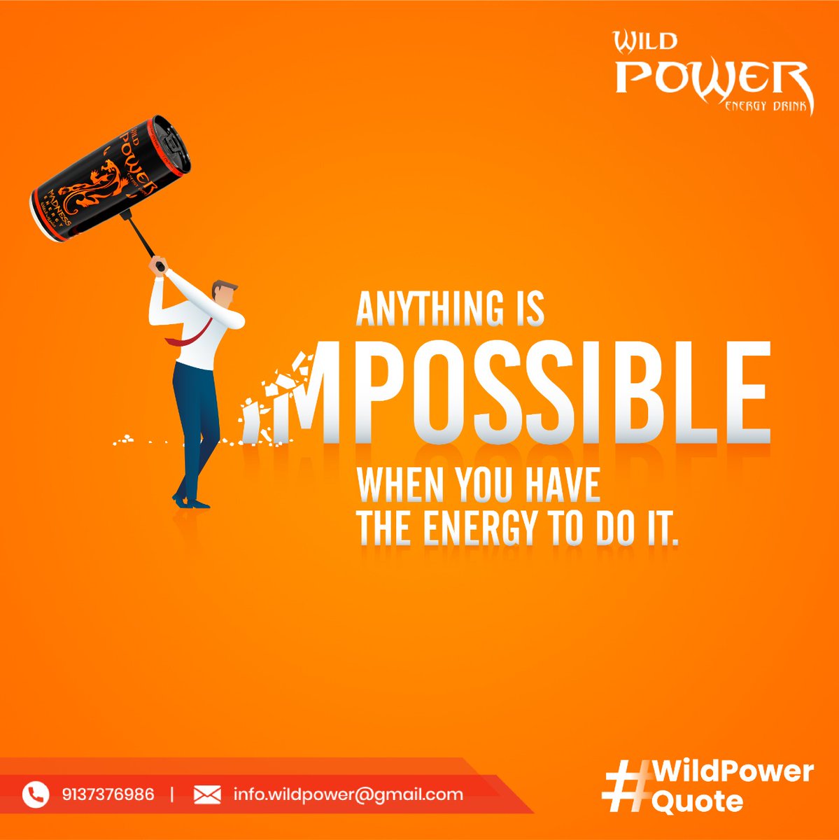 WildPowerEnerg1's tweet photo. Retrieve your energy to complete any task, just take a sip and #TasteThePowerOfWild.
Now available. Trade Enquiries only.
Call: +91 9137376986
#WildPowerEnergyDrink #WildPowerIndia #EnergyDrink #EnergyBooster #Drink #Beverages #Fitness #Power #Drinks #Sports #EnergyBoost https://t.co/PBsrIZ9eyi