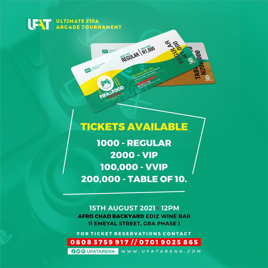 Mr_alayi's tweet photo. 5 Days to go to the most amazing Tournament in Portharcourt. #fifaandfoodfestival2021 #ufat https://t.co/UprR9g1s0R