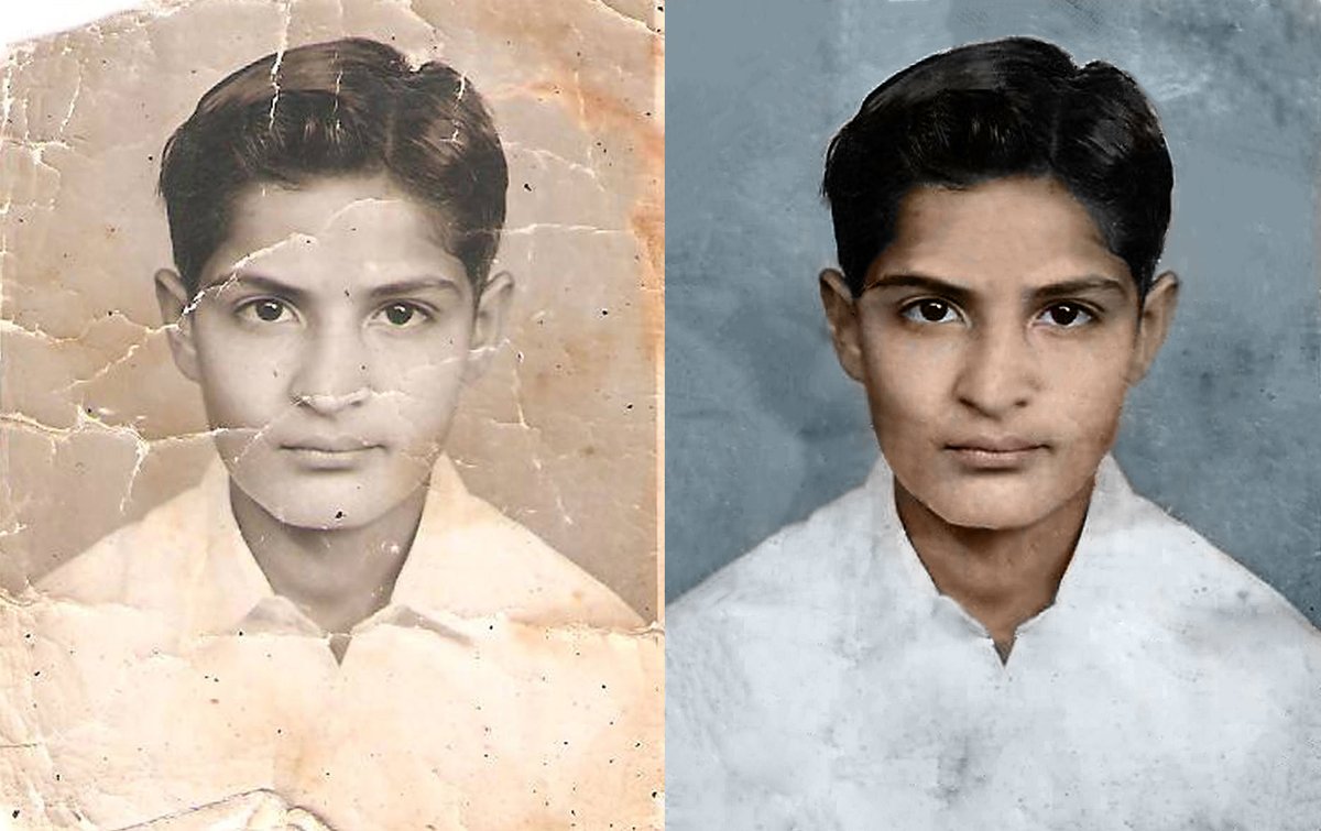Kurugaart's tweet photo. hello, i found another old artwork from my Photoshop Class when I was a 1st Year College Student. 

~this was a photo restoration and color grading combined. https://t.co/6fKNkfIbI9