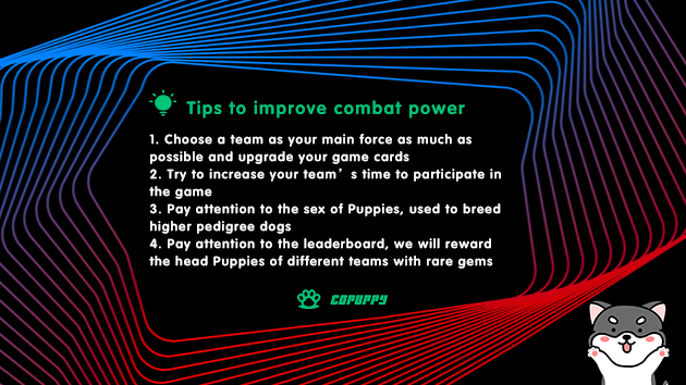 🎮"Puppy Battle" Updates:

🔥Gem system online
🔥Card Upgrade system online
🔥Leaderboard reward system online

#GameFi #NFT #Metaverse
<a href="/bsc_daily/">BSCDaily</a> <a href="/Bschainprojects/">BSC Projects (Binance Smart Chain)</a> <a href="/SmartBSCNews/">💫 Smart BSC News💫</a> <a href="/BscProjectOrg/">BNB Project</a> @BARMY_Official

Tips: