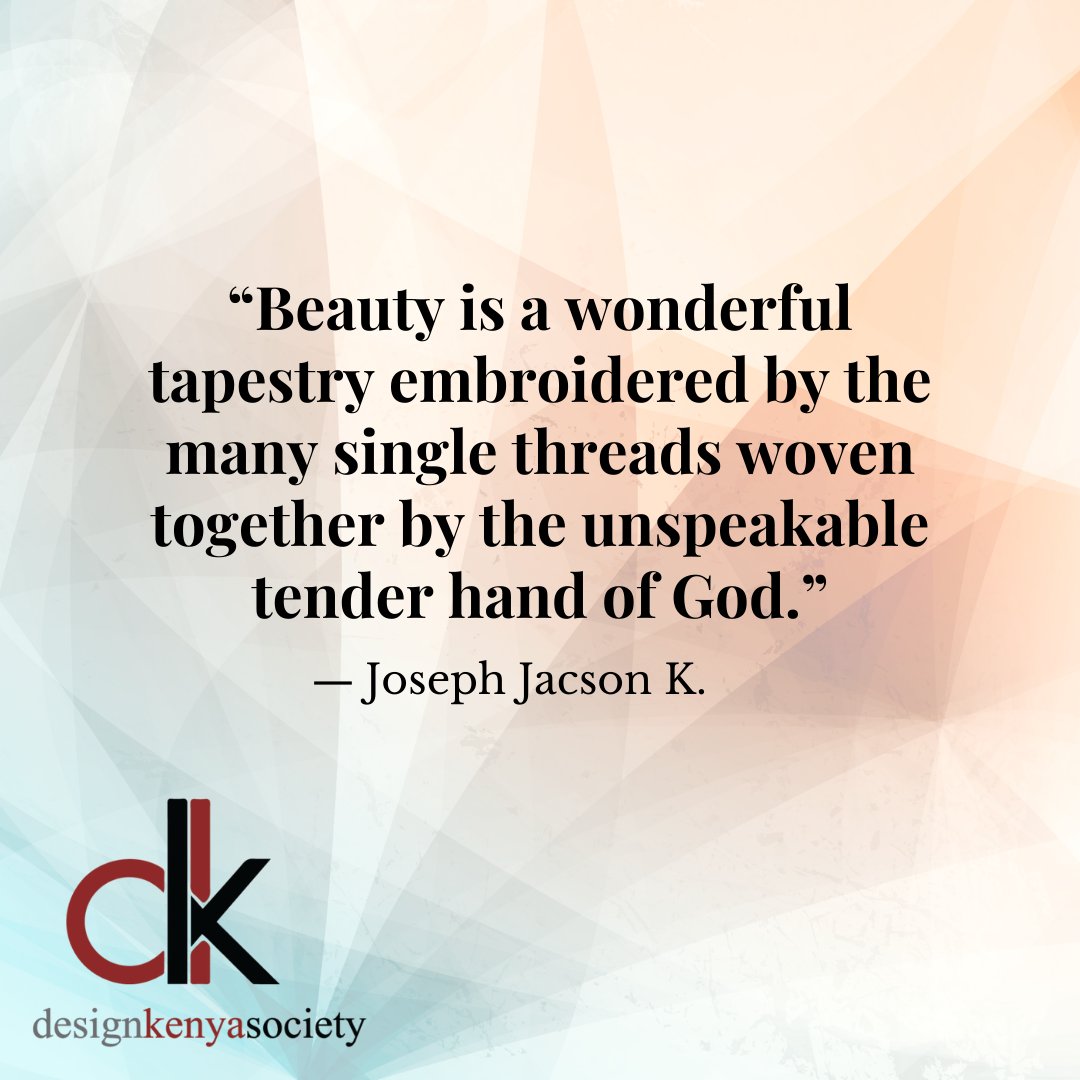 Sometimes the thing that changes the world around us is how we view the bigger picture. Can you see the hand of creation in your work? What inspires your work? What inspires you to stitch things together? #AfrikanDesign #DKS #DesignLeadership