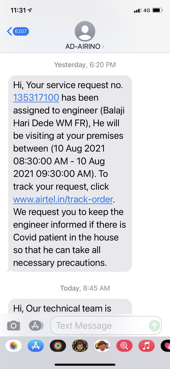 ravinders1967's tweet photo. @Airtel_Presence @airtel_x @airtelindia thats how d engineer visits on customer complaints are assigned , timing shifted and shown as resolved even without any actual visit or resolution !!!following up at all level without any support frm Airtel!Can anyone help!! https://t.co/UKMczIXLs4