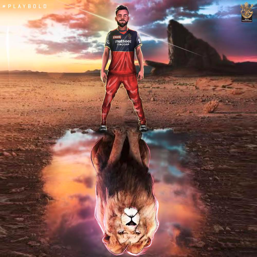 RCBTweets's tweet photo. A lion lives in the heart of every brave person. 🦁

#WorldLionDay #PlayBold #WeAreChallengers https://t.co/aDi4WzCoBB