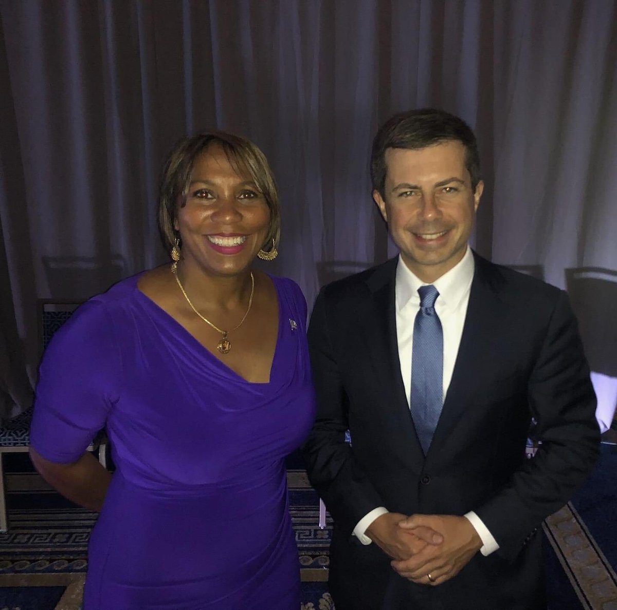 D8Monique's tweet photo. A pleasure talking with U.S. Secretary of Transportation Pete Buttigieg as we both waited backstage to speak at the National Association of Counties conference.
#DistrictGr8
#InactionIsNotAnOption
#ThisIsPrinceGeorgesCo. #TransformativeSolutionsHealthyandVibrantCommunities https://t.co/K4uX0L3xaP