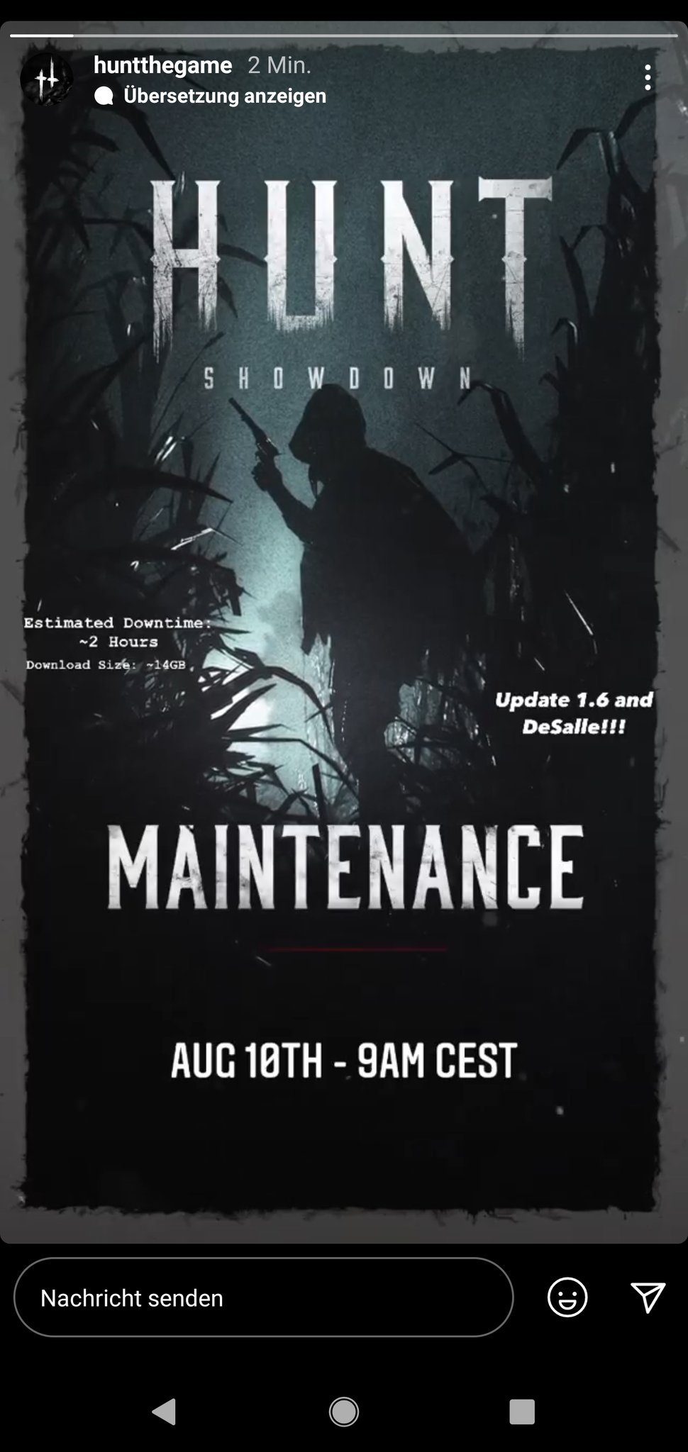 Hunt Showdown Update 1.10 on Twitter "Reminder We