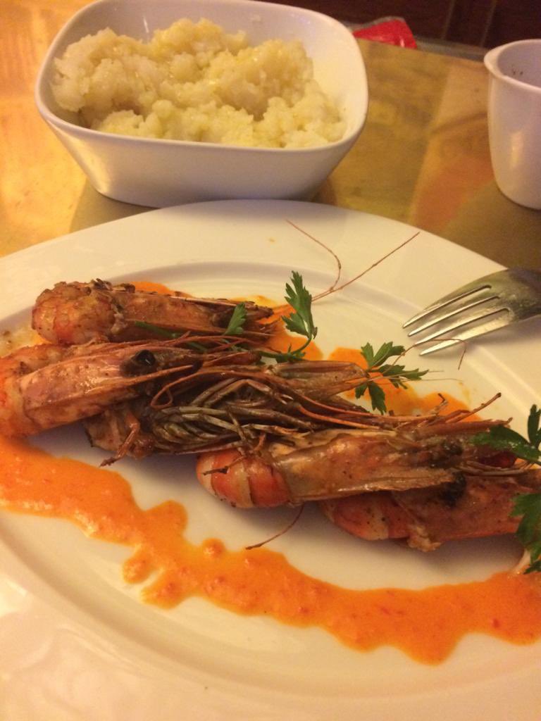 Would you like some mashed potatoes and grilled prawns, served with our secret delicious sauce ? #tastethecity #craftedwithlove #seafood #nairobistreetfood #lakini