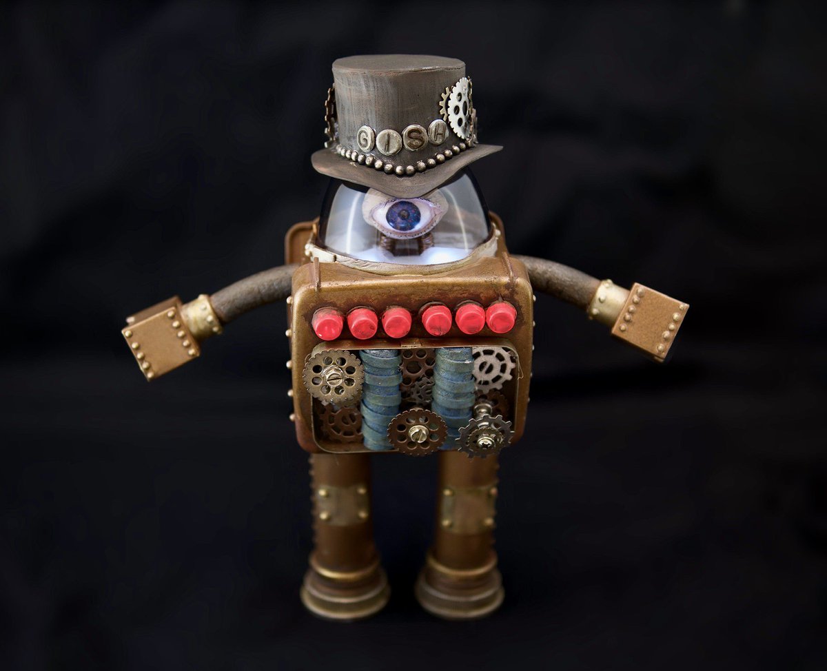 GottaBeCrazy2's tweet photo. #item154 Gishbot needs an retro-modernist upgrade. Meet Steampunk Gishbot!
#TeamGottaBeCrazy #GISH #GISH2021 https://t.co/aORcblYxMt