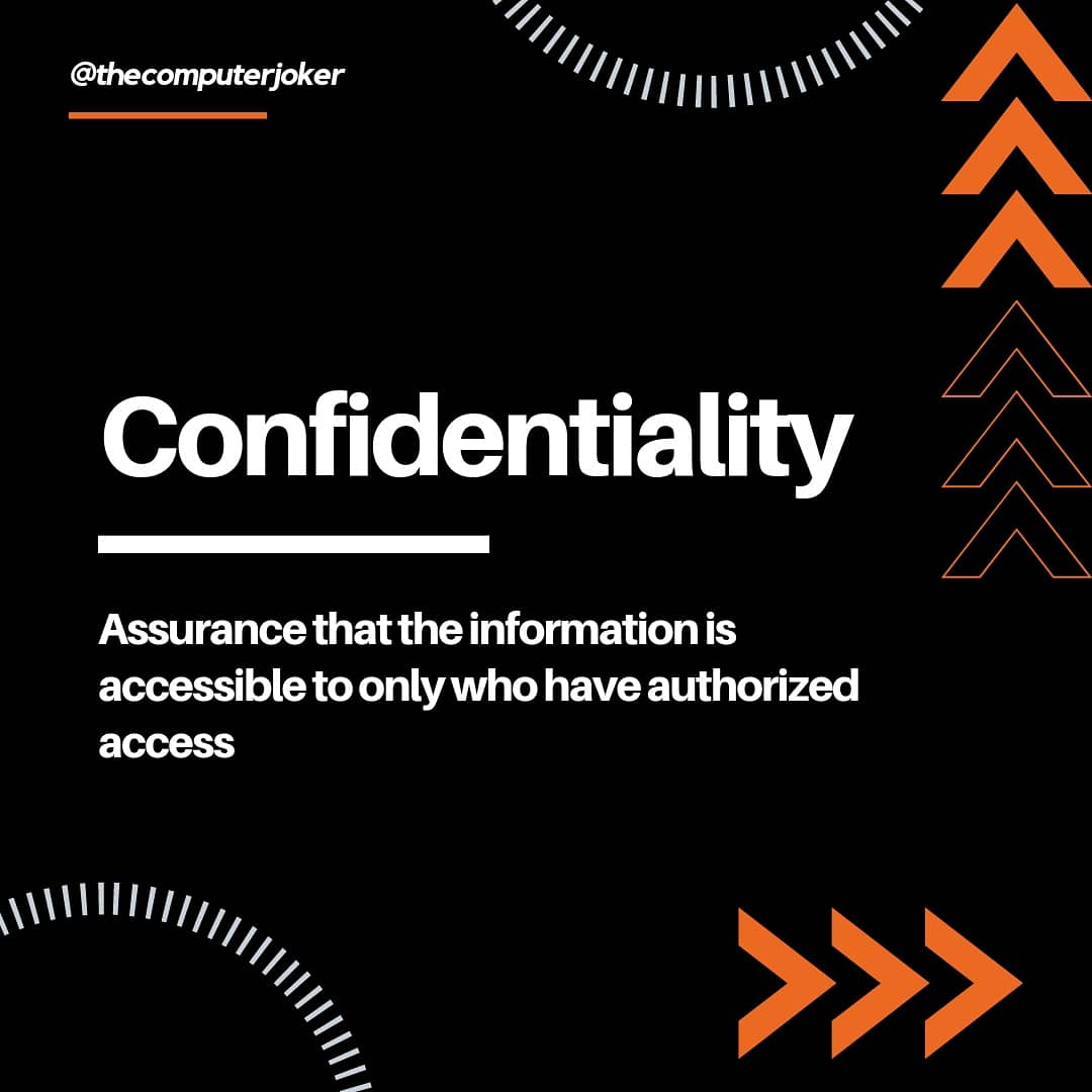 computerjoker's tweet photo. The most important and fundamental elements of Cybersecurity also known as CIA triad.

#infosec #cyber #ciatriad #confidentionality #integrity #availability
#datasecurity #pythonprogramminglanguage #computersociety #technologyofindia #tor #artificialintelligence #infosec https://t.co/tNWhU6GkGP