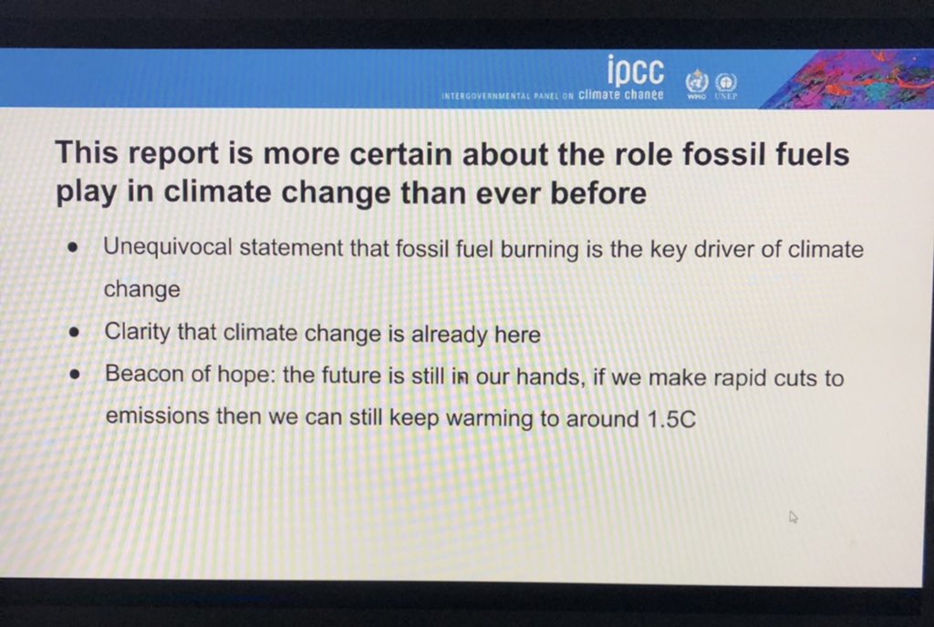 #IPCC working group slapping hard facts from the beginning, looking forward to the rest of this presentation. No one is immune from the effects of climate change, the time to act is now! #IPCCReport @UniMelb