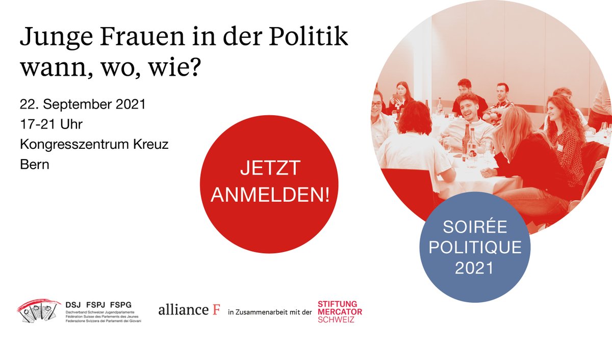 dsj_fspj_fspg's tweet photo. Nur gerade jeder vierte Exekutivsitz wird von einer Frau besetzt. #fact 
Jetzt anmelden für die #SoireePolitique, denn wir wollen mit dir über dieses Thema sprechen! #alleunter25

https://t.co/gPMTWicTZD https://t.co/jLV1XCSf9w