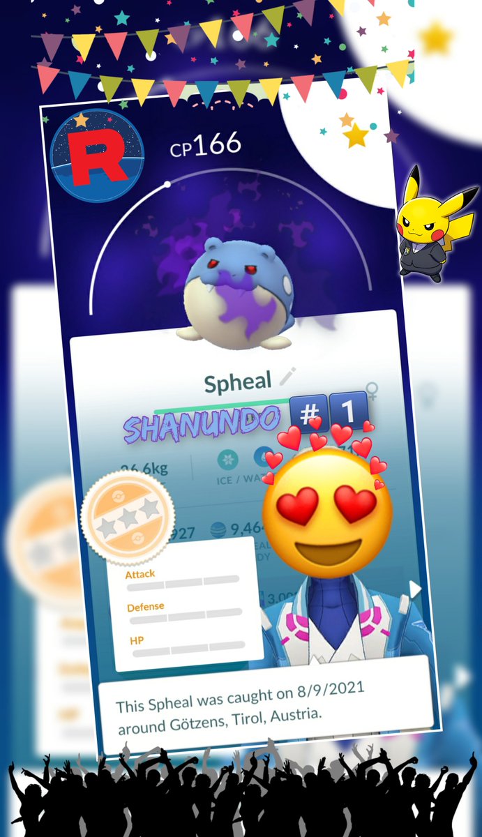 Rickazarus's tweet image. #ShanundoSpheal 0️⃣ 😱😍🥳

My very first #Shanundo AND one of my most favorite #Pokémon too!

#PokemonGO #TeamGORocket #ShadowPokemon