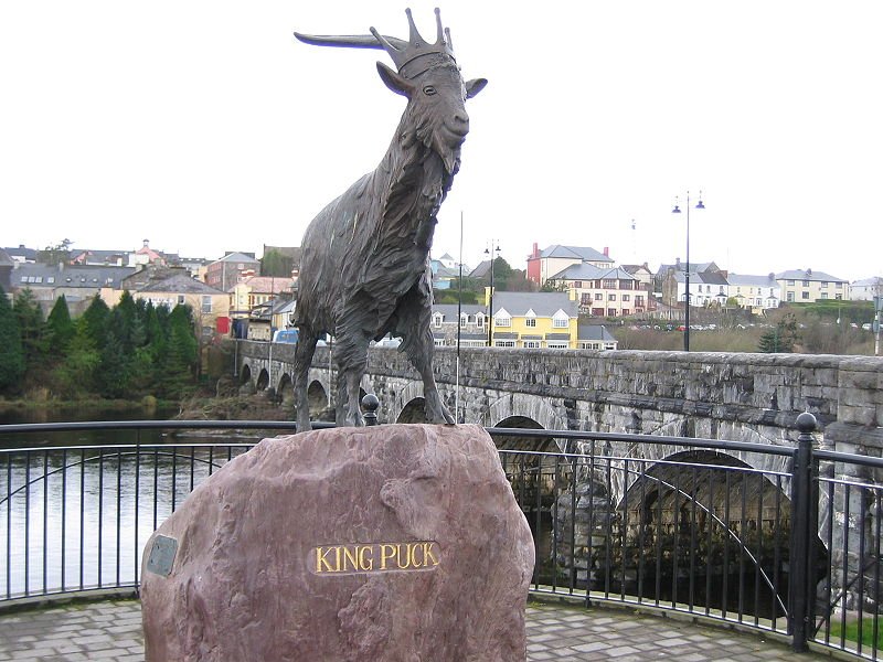 lorraineelizab6's tweet photo. Thread: @puck_fair, Killorglin, Kerry, #Ireland. A goat is thought to have warned Killorglin's people of Oliver Cromwell army during his conquest of Ireland in 17th C but origins probably go back at least to Lughnasadh! ©photos not mine #VirtualPuck2021🐐 https://t.co/CE6B4kcR9Y https://t.co/3ypVryhU4H
