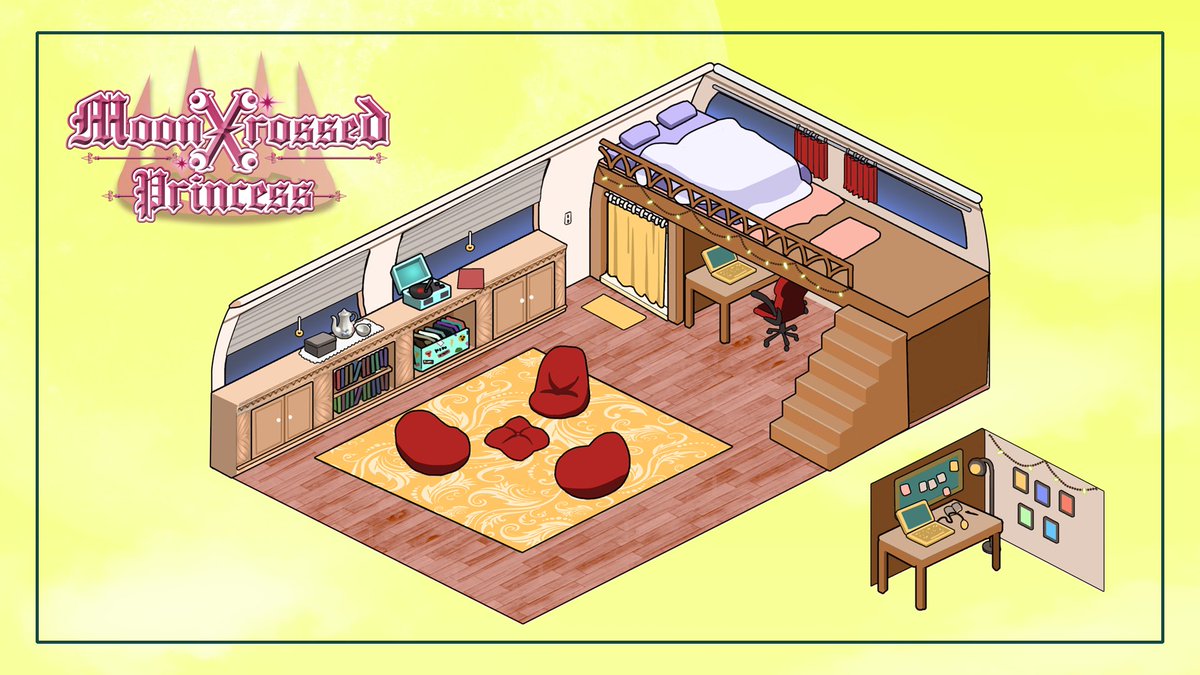 Concept art for Princess Miyuki's standard room aboard the Comfy Train.

#indiedev #rpg #indiegame #gamedev #vndev