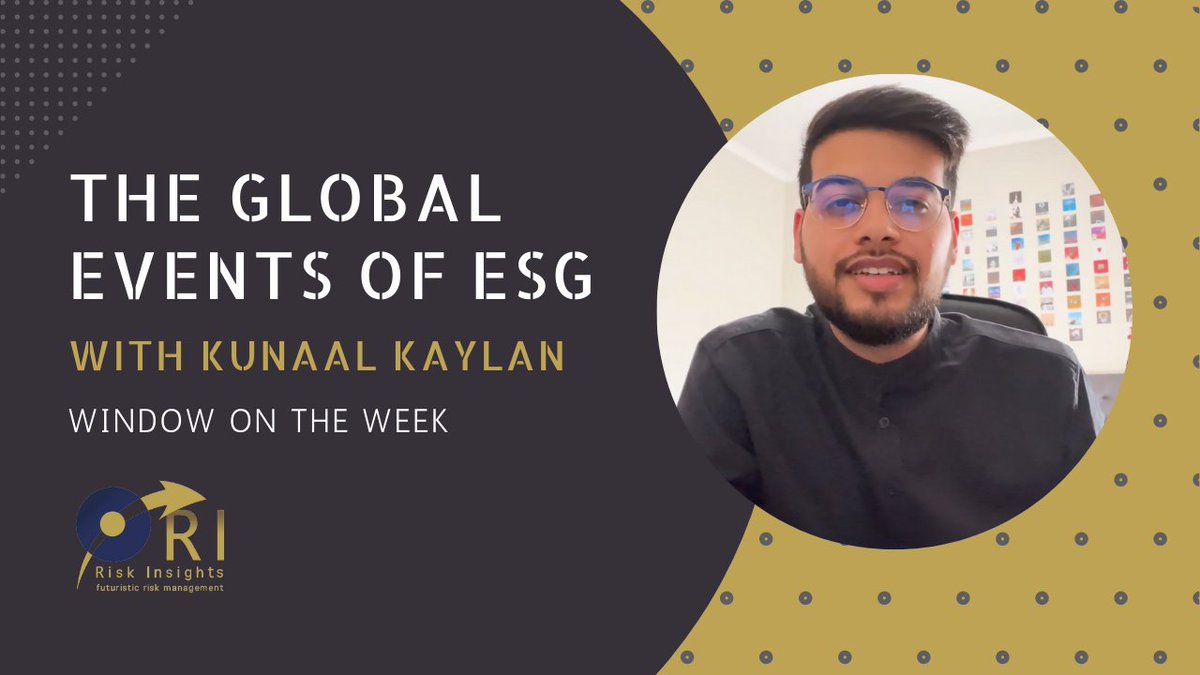 riskinsightsri's tweet photo. Watch here: https://t.co/qLdkfxWWSv
Join us for an insightful look into how ESG events may impact us on a local and global scale in this week’s Window on the Week!
#WindowOnTheWeek #RiskInsights #ESGGPS #ESGinvesting #sharedvalue #global #southafrica #sustainability https://t.co/Xp51kcf3mu