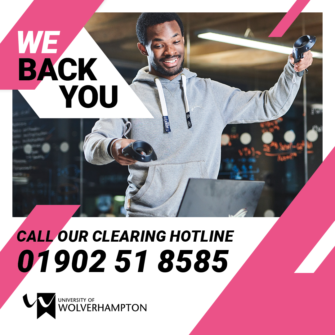 wlv_uni's tweet photo. If you're looking to secure a university place through #Clearing2021 on #ALevels2021 results day, you can get in contact with one of our friendly advisers via the following options:

📞 01902 518 585
📲 Facebook, Twitter &amp; Instagram DMs
💻 https://t.co/gNDgpnuql1

#WeBackYou https://t.co/Mxz1Uyo4M0