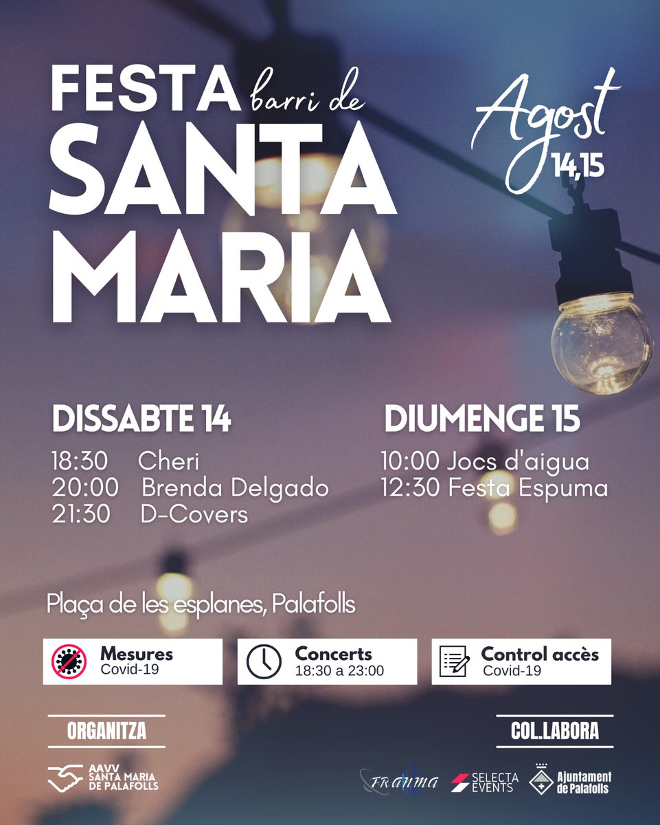 AjuntamentPLF's tweet photo. 🌟🌟 Aquest cap de setmana, Festa de Santa Maria!

Gaudim-la plegats! 

#EstiuPLF https://t.co/n2lUyyWjqJ