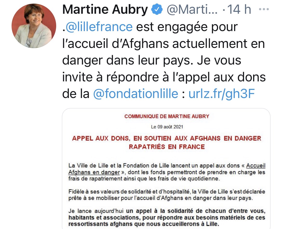 LucBroussy's tweet photo. Il y a depuis 48 heures sur les réseaux des appels à la haine, des paroles définitives sur les étrangers, sur les migrants. 
Et puis il y a ... @MartineAubry 

Cc @partisocialiste @ch_brun https://t.co/E8i7zUv8lI