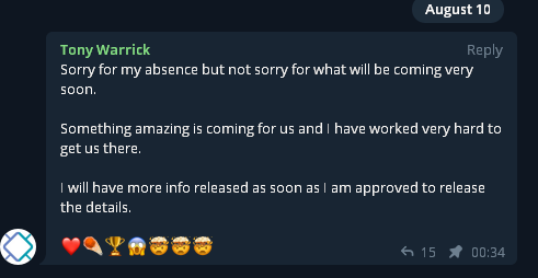try_unofficial's tweet photo. It's an amazing month for #tryfinance.
1) $FEG staker causes an automatic purchase in $TRY
2) All new token stake will cause an automatic purchase in $TRY on #FegStakeV2 
4) $TRY touched $200 ATH. It's been X100 from 1.6$ 
3) $TRY dev announces something amazing.

@FEGtoken #FEG https://t.co/CvGOodZbhL
