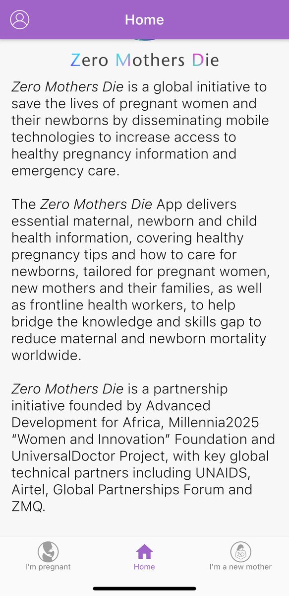 Zero Mothers Die The APP:
As simple as that!
Available to download on your Android phone via Google Play!
