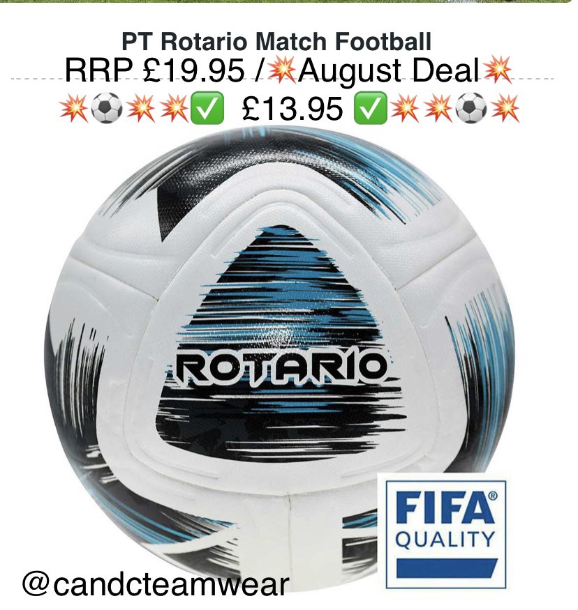 candcteamwear's tweet photo. #PrecisionGk #FIFA #Match #Ball. Size 3,4,5
⚽️💥 August Offer 💥⚽️
💥💥💥 £13.95 💥💥💥
@candcteamwear https://t.co/g1MhDCXEXV