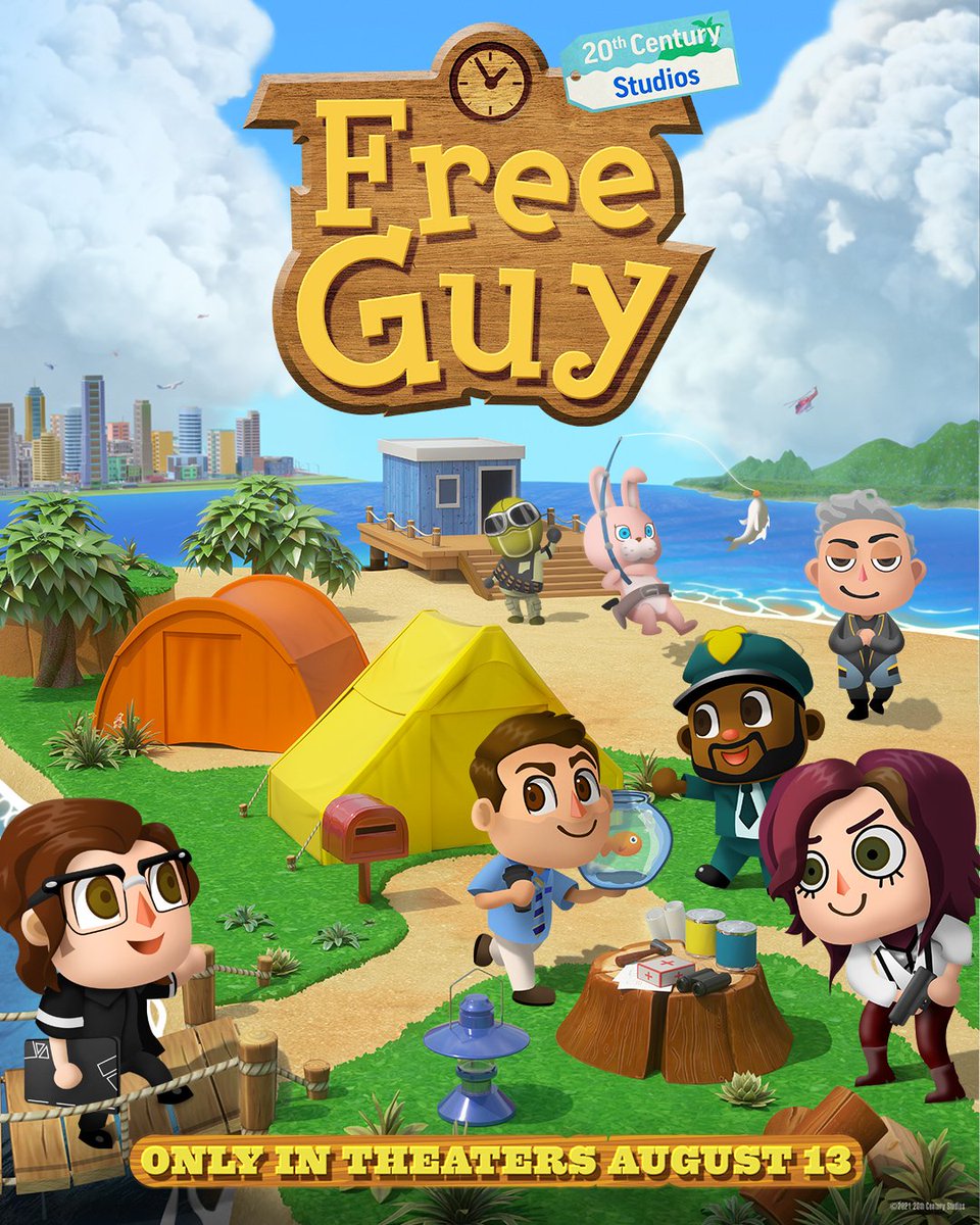 SensCritique's tweet photo. Nouvelles affiches promotionnelles pour FREE GUY ! 🎮

Le film avec Ryan Reynolds, Jodie Comer et Taika Waititi sort demain dans les salles obscures ! 🍿

— https://t.co/8isuHjBolO https://t.co/KFJ9YnMKeU