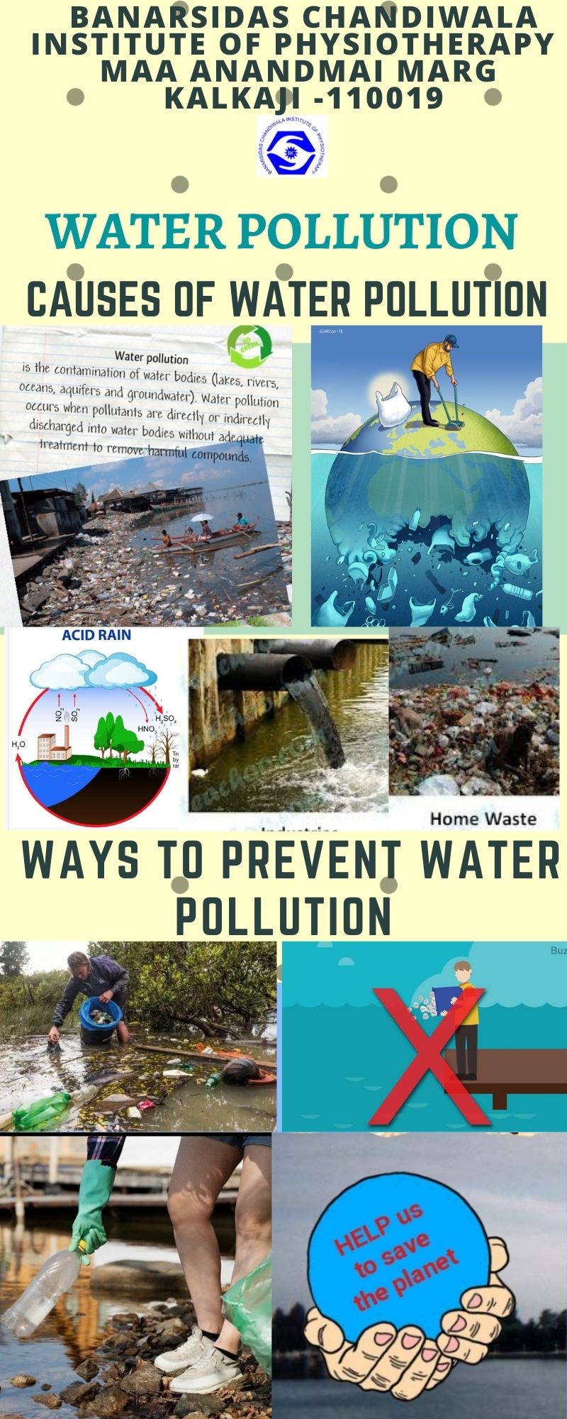 Banarsidas Chandiwala Institute Of Physiotherapy on X: "Prevent water pollution Save water save life #bcip #ggsipu #waterpollution #prevention #savetheplanet #healthylifestyle https://t.co/BMMzsX1np8" / X