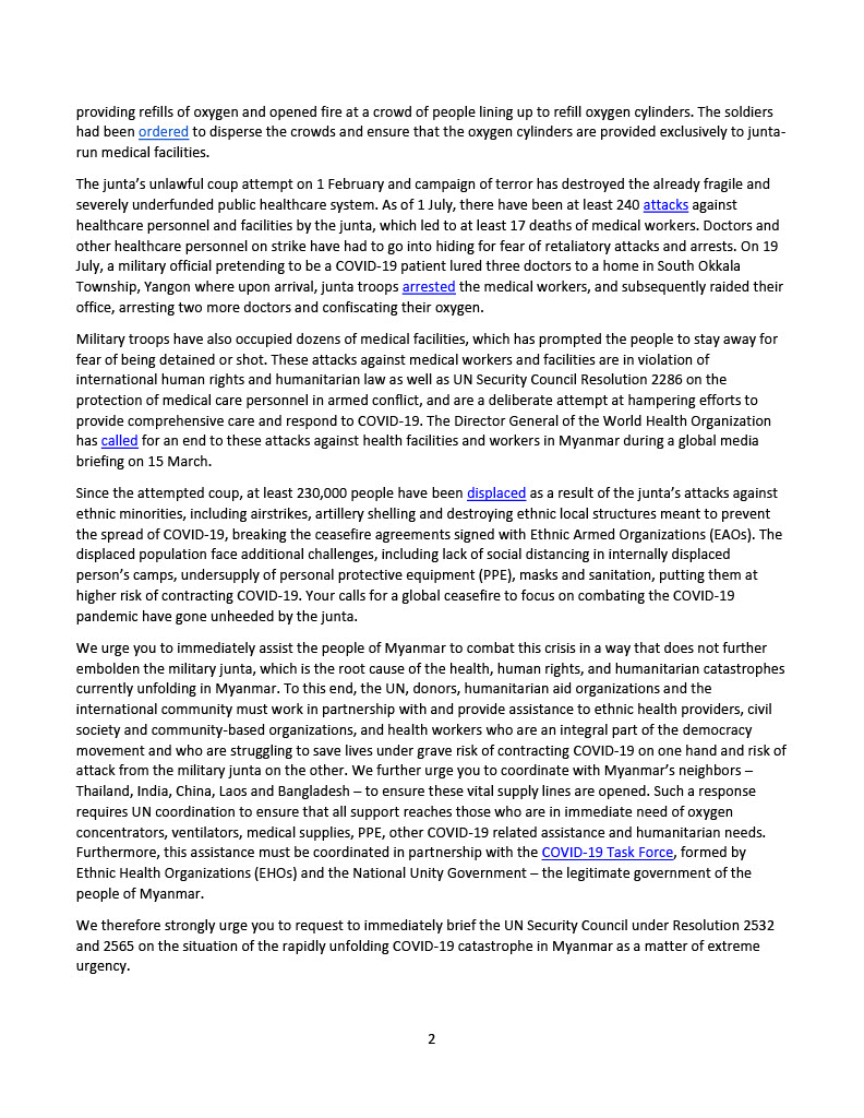 PVamplify's tweet photo. “The military junta is no partner in the distribution of aid or in providing medical assistance, as they have time and again weaponized aid for their own ends” Moon Nay Li of Kachin Women’s Association Thailand. See #Myanmar CSO letter to @antonioguterres: https://t.co/hkD5X9qWSp https://t.co/DDvCJy9aJx