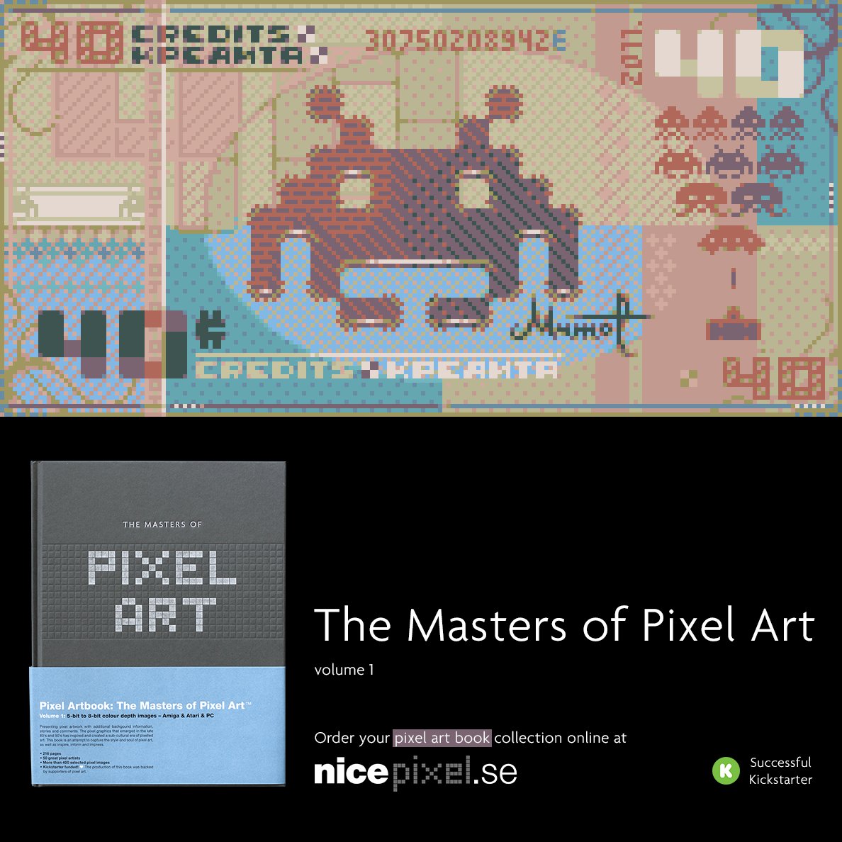 MastersPixelArt's tweet photo. Presenting the cool #pixelartist Mrmo Tarius @MrmoTarius 🇷🇸 #oldskool #retrogaming #pixelart ! ⭐️ We're proud to feature your art in #themastersofpixelart vol 1 🖤 books, packs &amp; more >> https://t.co/65qJMXgyfy 🌍 worldwide shipping #nicepixel #8bit #artbook #retrocomputer https://t.co/6XSRZeG8ja