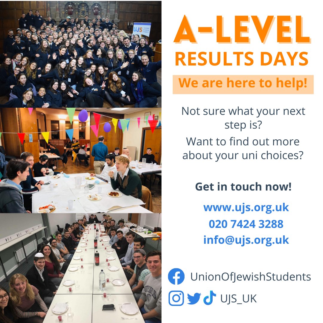 UJS_UK's tweet photo. We would like to wish all of you receiving your A-Level results today, best of luck!! 🤩 All of us here at UJS are excited and ready to help and support YOU! 
🔗 Check our our website 🖥 for more info! https://t.co/EFYAzLrkG0
Or give us a call on 📞 020 7424 3288 https://t.co/2GdCiGBYMR